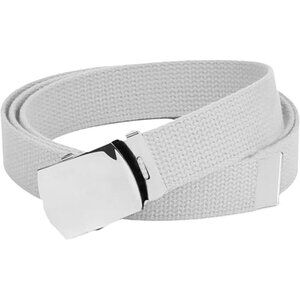 Hold’Em Mens Military Canvas Webbing Belts Slider Buckle Adjustable - White